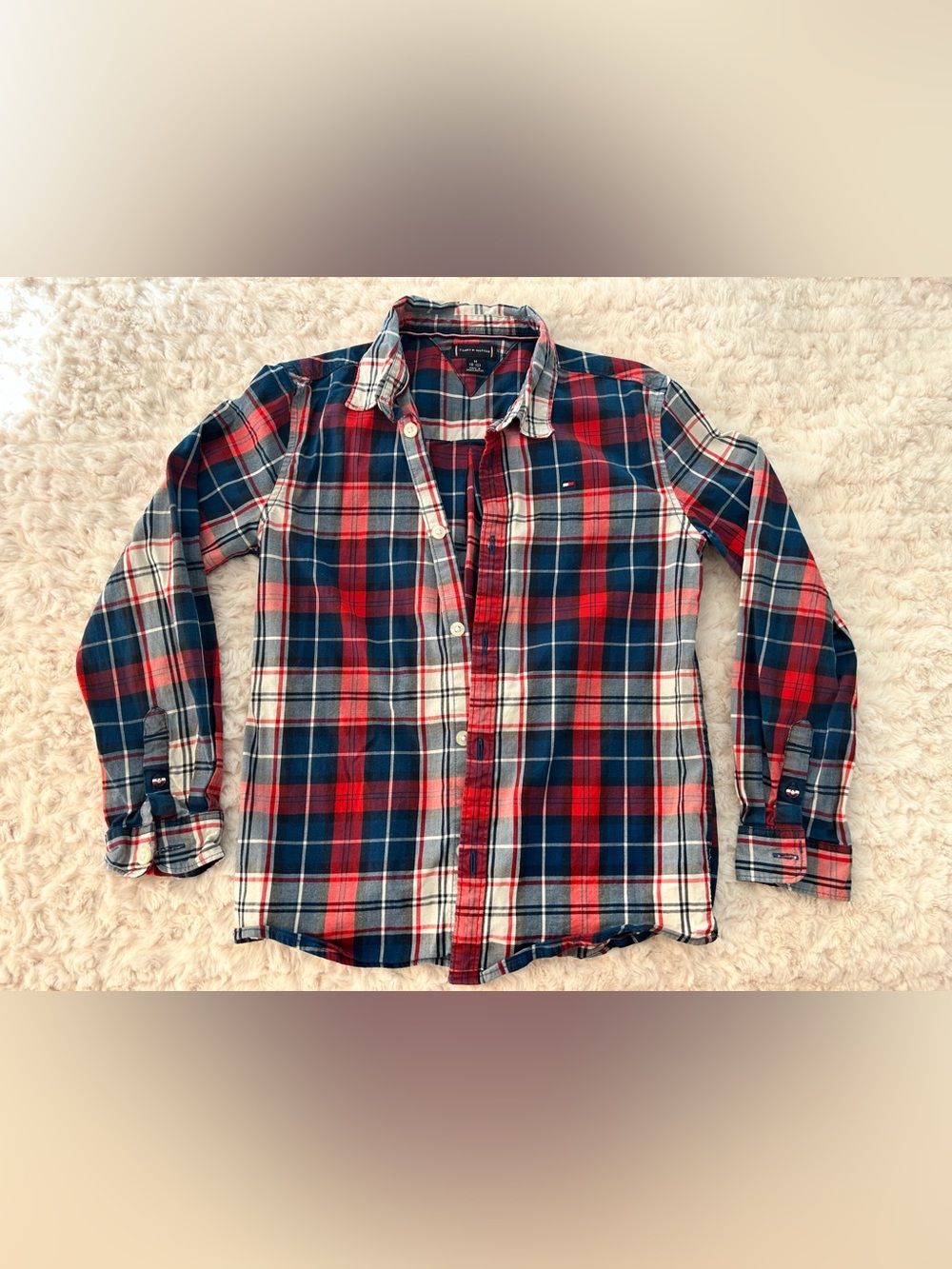 Tommy Hilfiger Plaid Button Down in Blue & Red